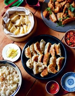 Pan-fried pork gyoza