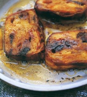 Pan-fried potato and fruit terrine