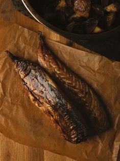 Pan-fried smoked mackerel