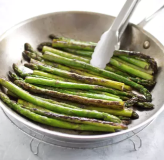 Pan-roasted asparagus