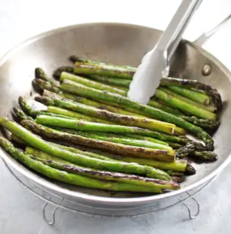 Pan-roasted asparagus