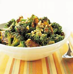 Pan-roasted broccoli with lemon browned butter