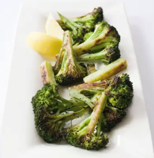 Pan-roasted broccoli with lemon browned butter