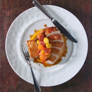 Pan-roasted chicken with Madeira sauce