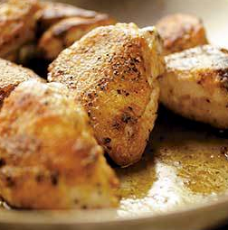 Pan-roasted chicken with sherry-rosemary sauce