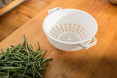 Pan-roasted green beans