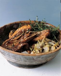 Pan-roasted lamb with artichokes (Agnello in tegame ai carciofi)