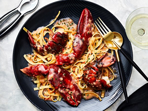 Pan-roasted lobster with chive beurre blanc