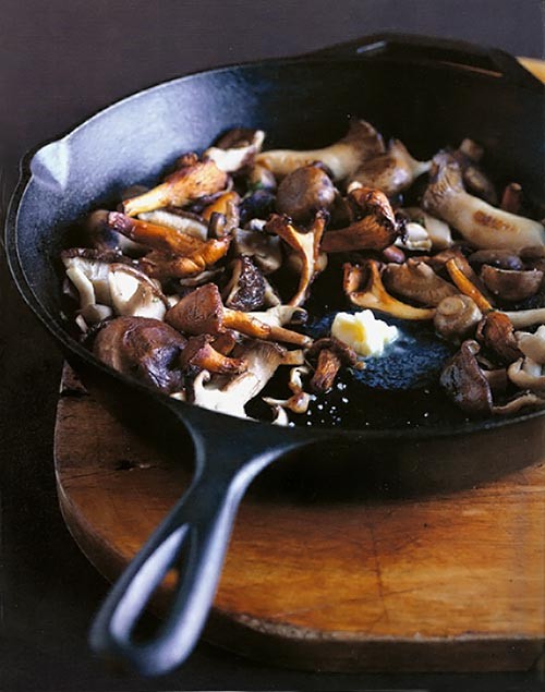 Pan-roasted mushrooms