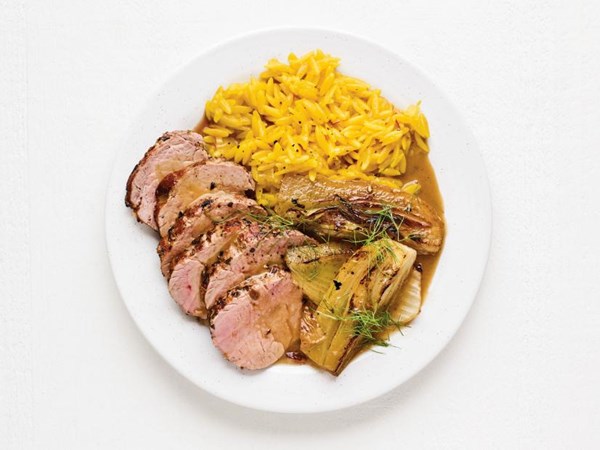 Pan-roasted pork and fennel