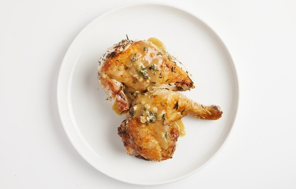 Pan-roasted rosemary chicken