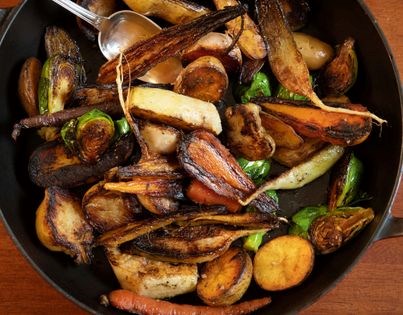 Pan-roasted vegetables