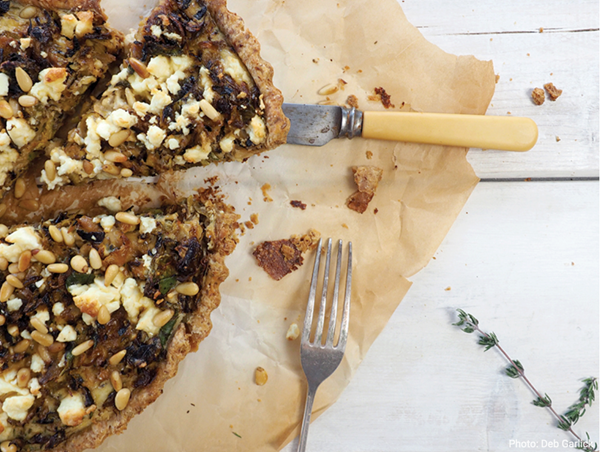 Pan-seared Brussels sprouts tart
