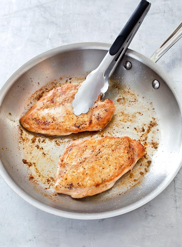 Pan-seared chicken breasts