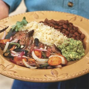 Pan-seared flank steak with poblano chiles and onions (Faldilla a la Tampiqueña)
