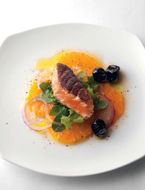 Pan-seared Moroccan salmon