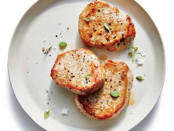 Pan-seared pork tenderloin medallions
