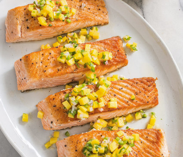 Pan-seared salmon