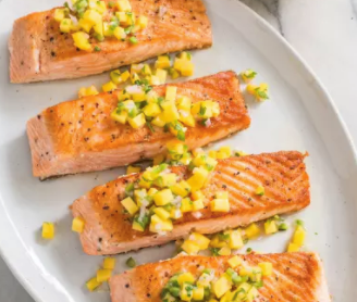 Pan-seared salmon