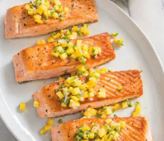 Pan-seared salmon
