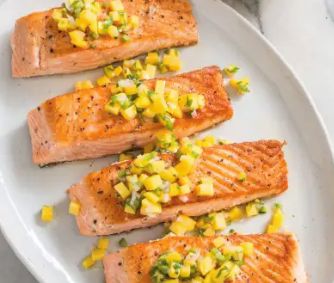 Pan-seared salmon