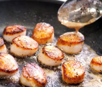 Pan-seared scallops