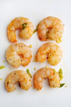 Pan-seared shrimp with sweet soy-ginger glaze