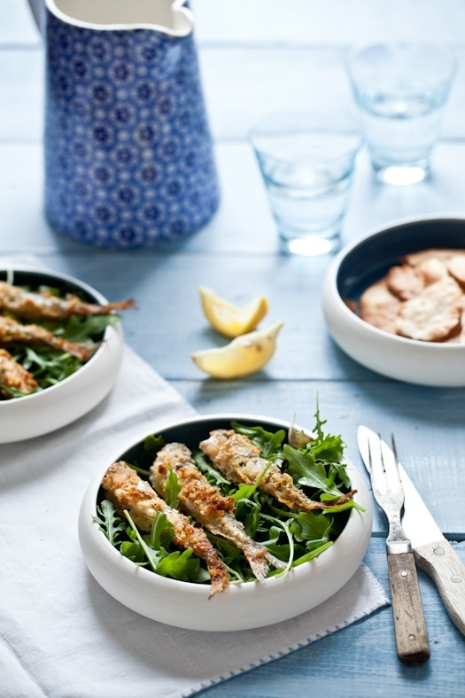 Pan seared smelts