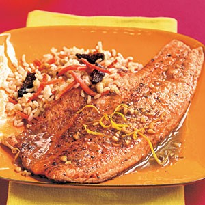 Pan-seared tarragon trout