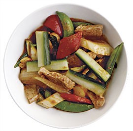 Panang curry with pork and vegetables