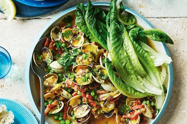 Pancetta and clams