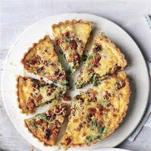 Pancetta and herb tart