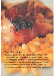 Pancetta chicken
