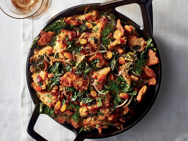 Pancetta, kale, and raisin stuffing