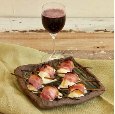 Pancetta-wrapped mozzarella