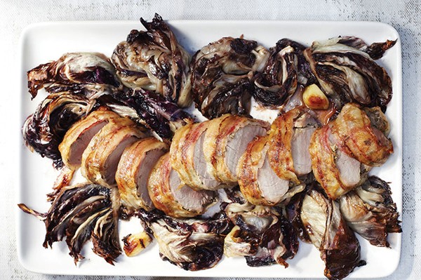 Pancetta-wrapped pork tenderloin