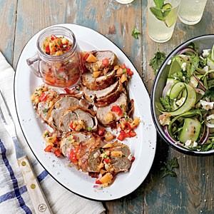 Pancetta-wrapped pork tenderloin