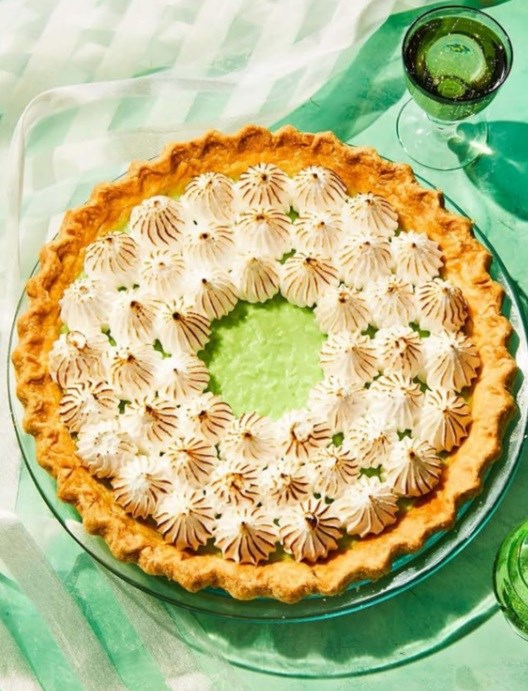 Pandan coconut cream pie