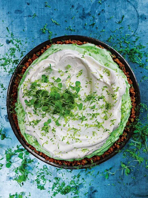 Pandan key lime icebox pie