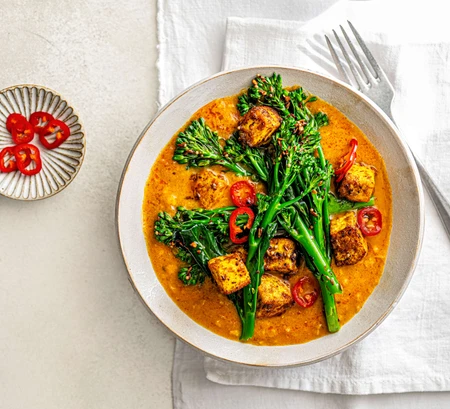 Paneer and broccoli dhal bowl