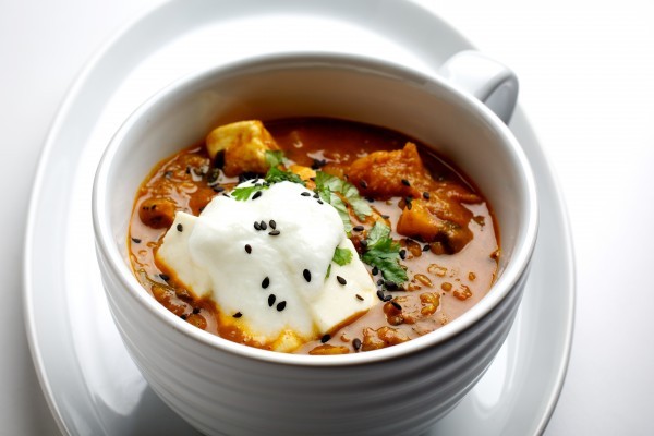 Paneer and butternut squash kashmiri chili