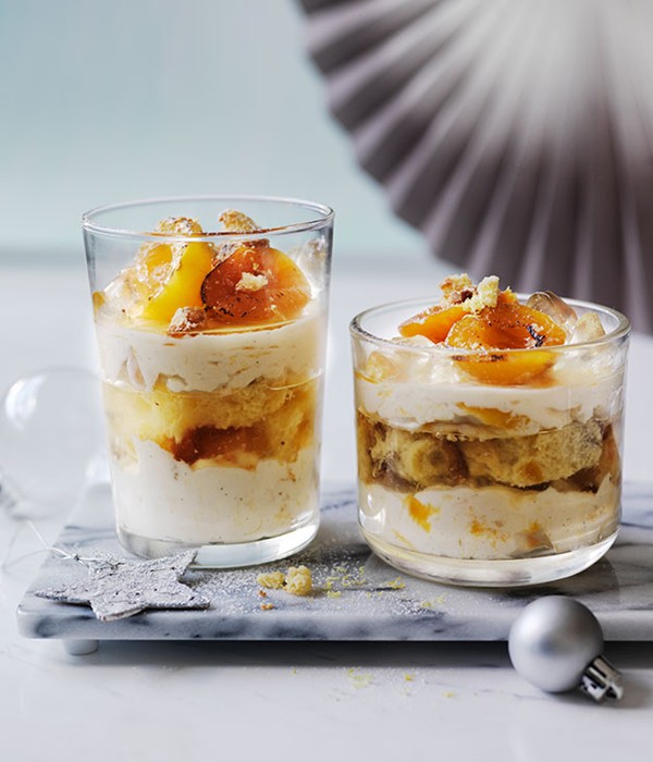 Panettone, apricot and mascarpone trifle