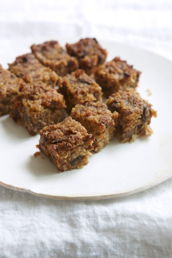 Panettone stuffing squares
