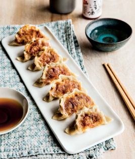 Panfried dumplings (Gyoza)