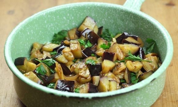 Panfried eggplant