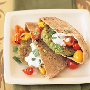 Panfried falafel with cumin and garlic