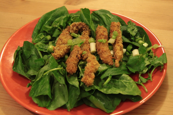 Panko & curry crusted corazón