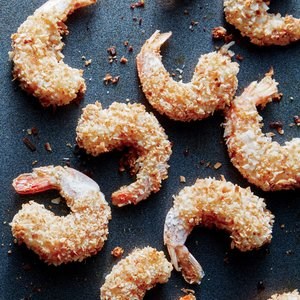 Panko-coconut shrimp