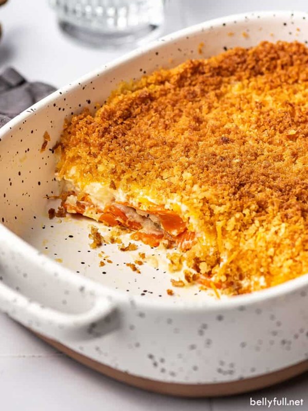 Panko-crusted creamy carrot casserole