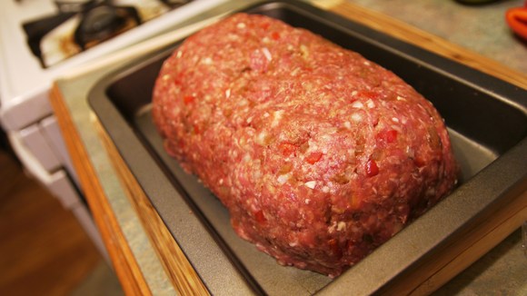 Panko crusted mozzarella stuffed Japanese curry meatloaf